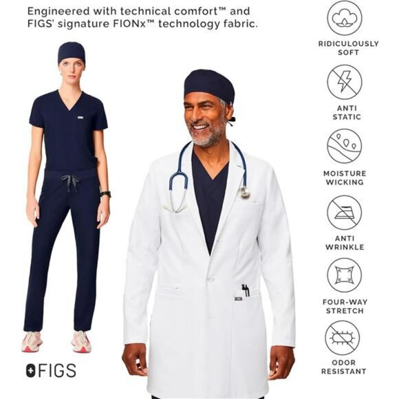 Unisex Scrub Cap Lightweight Breathable No Slip Adjustable Surgical Hat - Picture 3 of 7